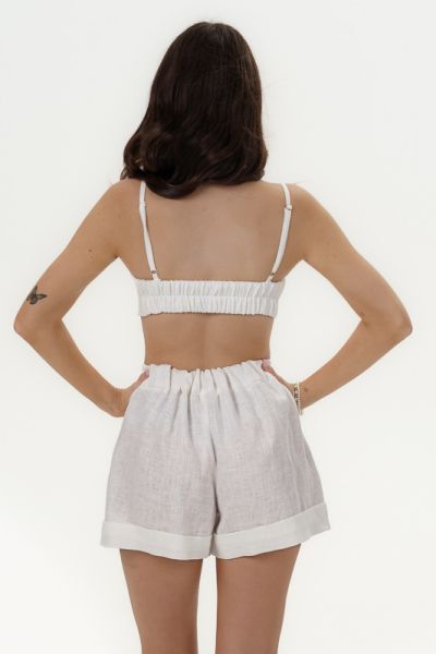 Women’s Linen Shorts Nara - Pure White