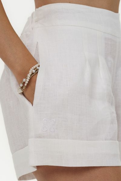 Women’s Linen Shorts Nara - Pure White