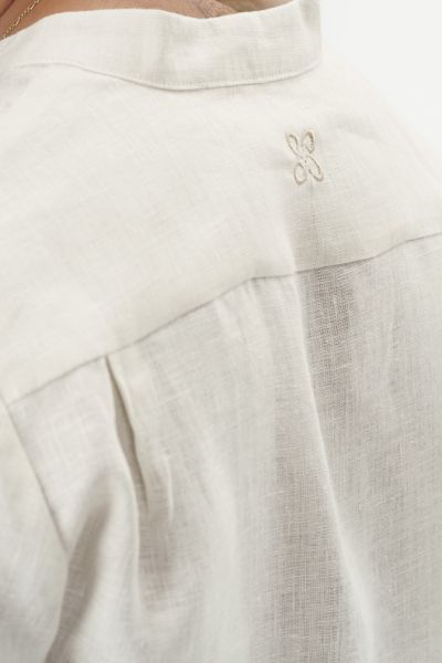Men's linen shirt Aron – Vanilla Dune