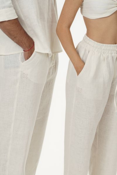 Men’s Linen Pants Elio - Vanilla Dune