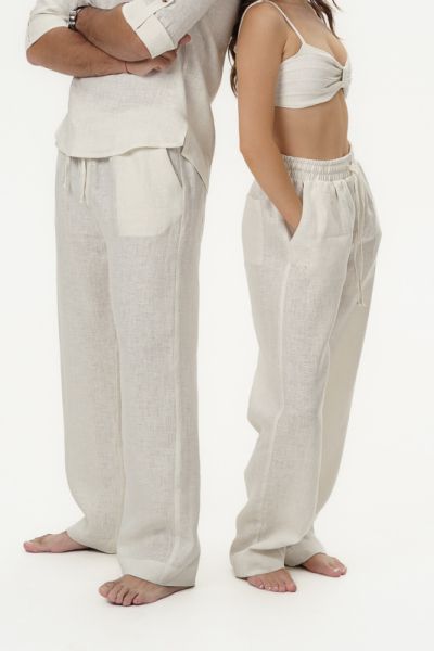 Men’s Linen Pants Elio - Vanilla Dune