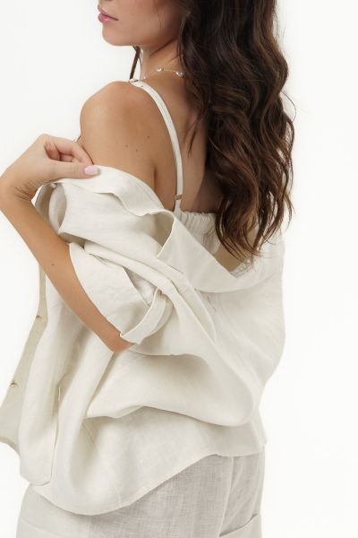Women’s Linen Shirt Alma - Vanilla Dune