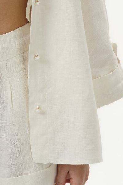 Women’s Linen Shirt Alma - Vanilla Dune